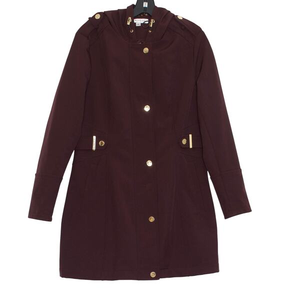 Via Spiga Coat Trench Minimalist Utility Business Casual Designer Classic Medium - Picture 1 of 10